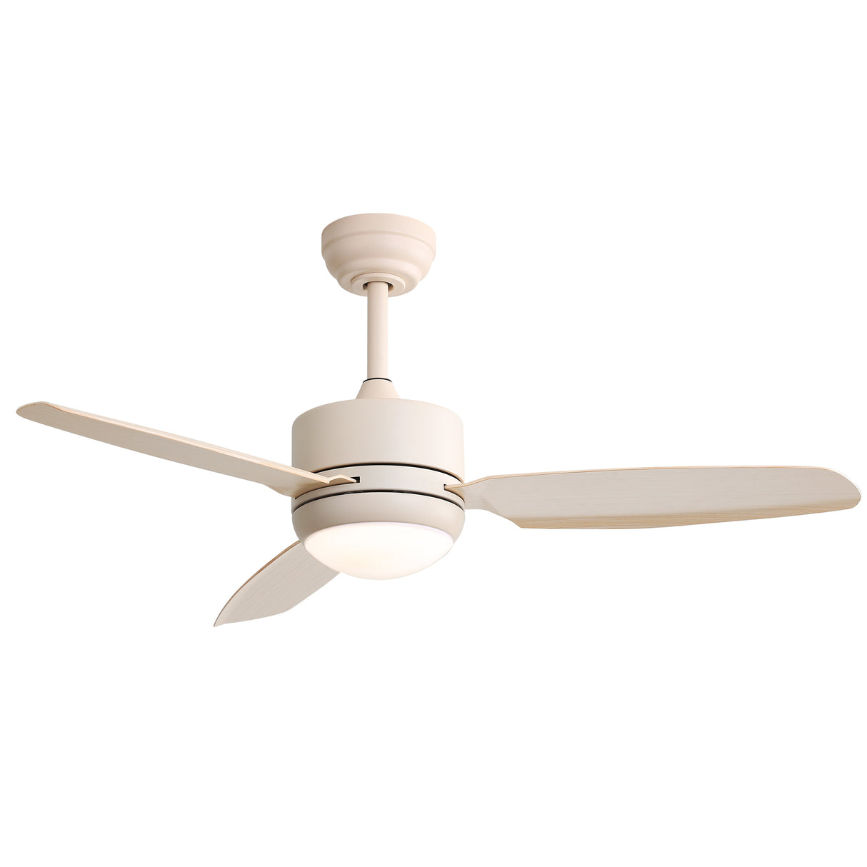 46-Inch Off White ABS Blades Ceiling Fan With Light