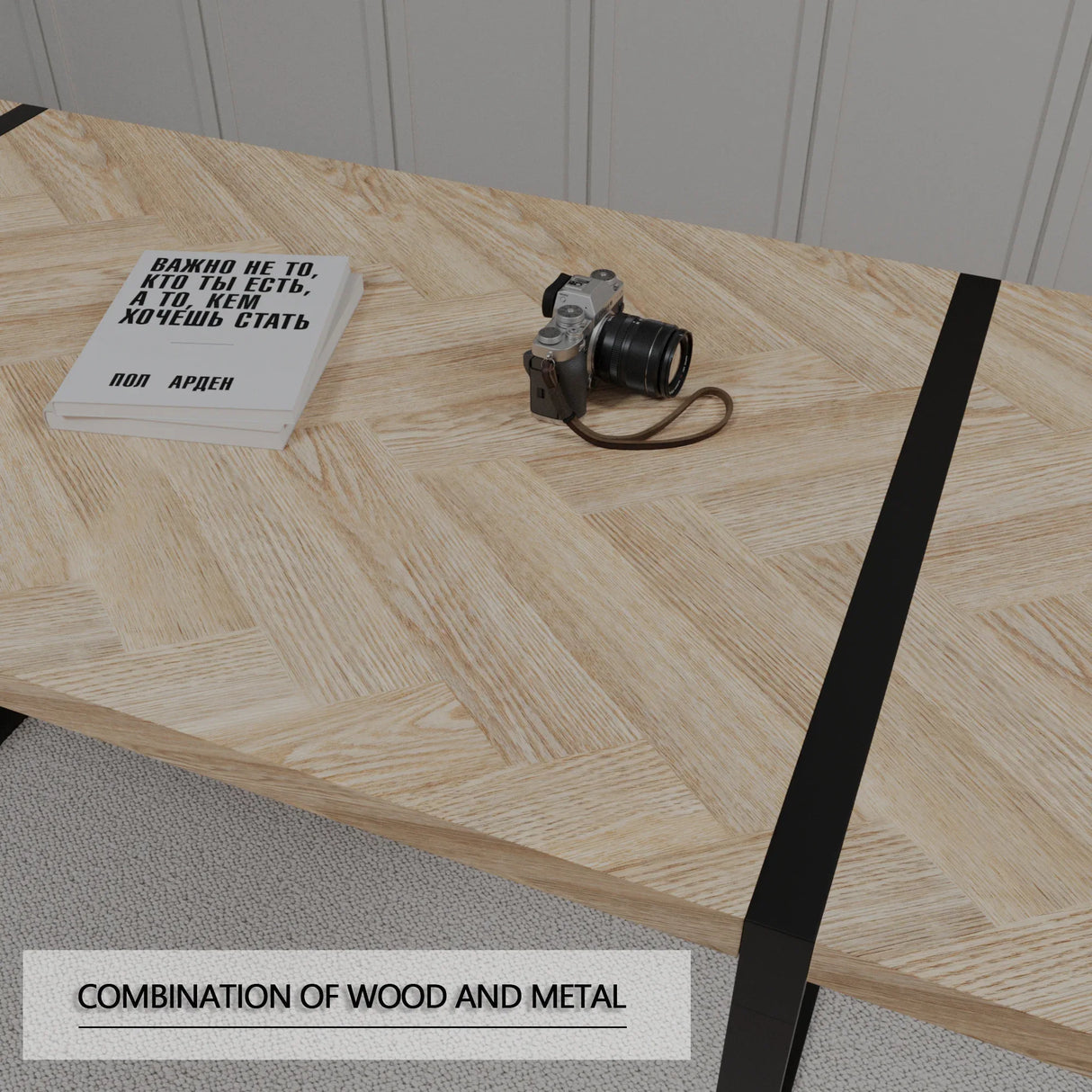 5-Piece Modern Industrial MDF Dining Table And Chairs Set - Omega Lifestyles