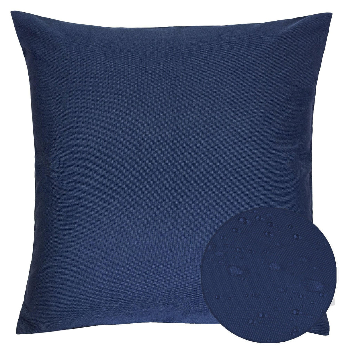 Outdoor Weather Resistant Navy Polyester Patio Pillow 20x20 Inches - Omega Lifestyles