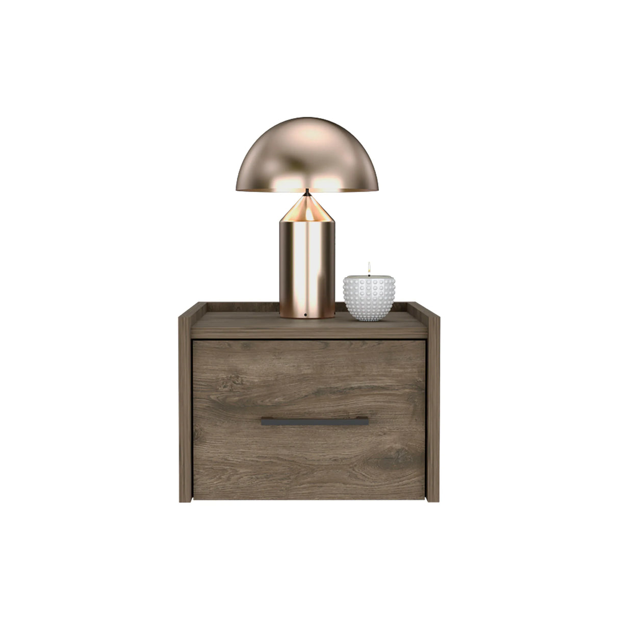 Wall-Mounted Floating Nightstand With Sleek Single Drawer - Omega Lifestyles