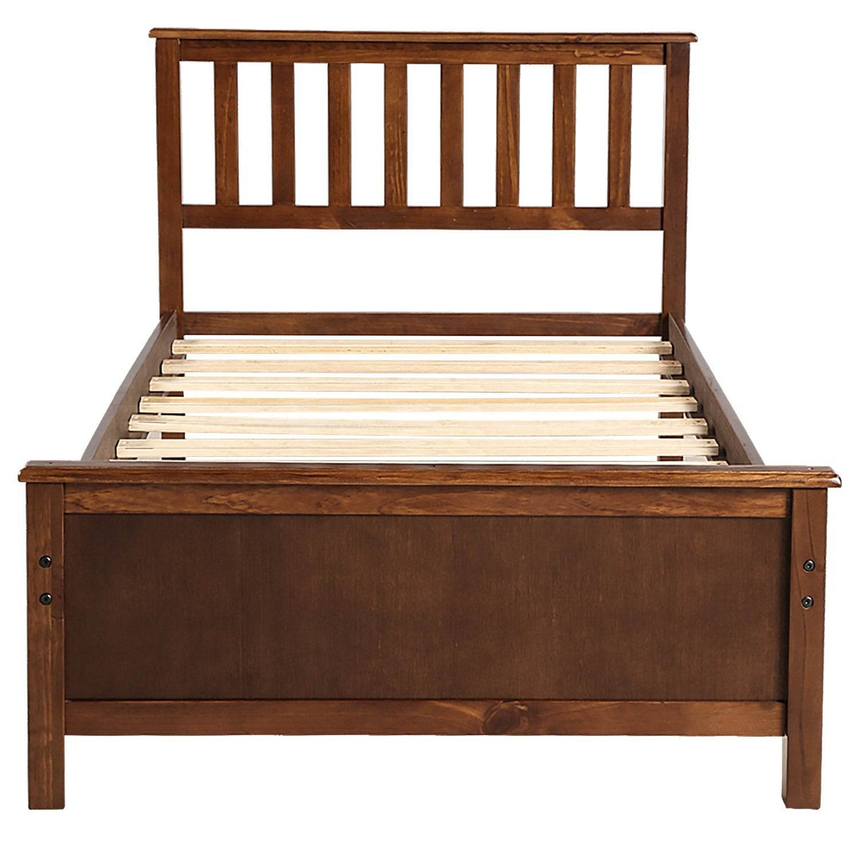 Twin Solid Wood Platform Bed With Headboard And Footboard - Omega Lifestyles