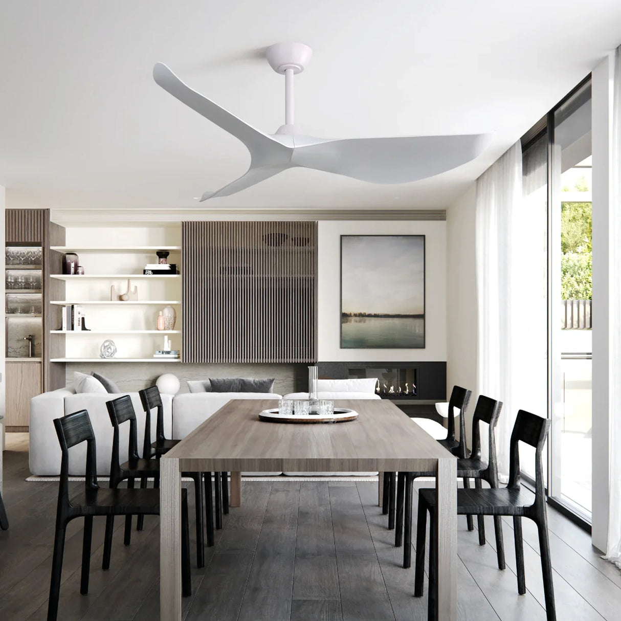 52-Inch Energy-Efficient Remote Controlled Reversible Ceiling Fan - Omega Lifestyles