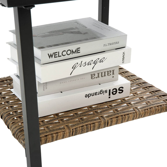 3-Piece Outdoor Rocking Rattan Chair Set With Table - Omega Lifestyles