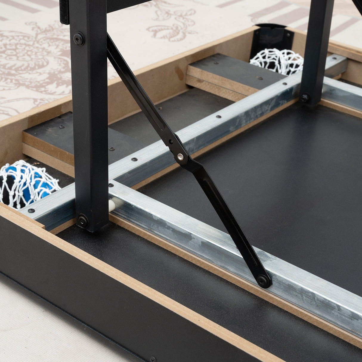 Foldable Black Green MDF Steel Pool Game Table - Omega Lifestyles