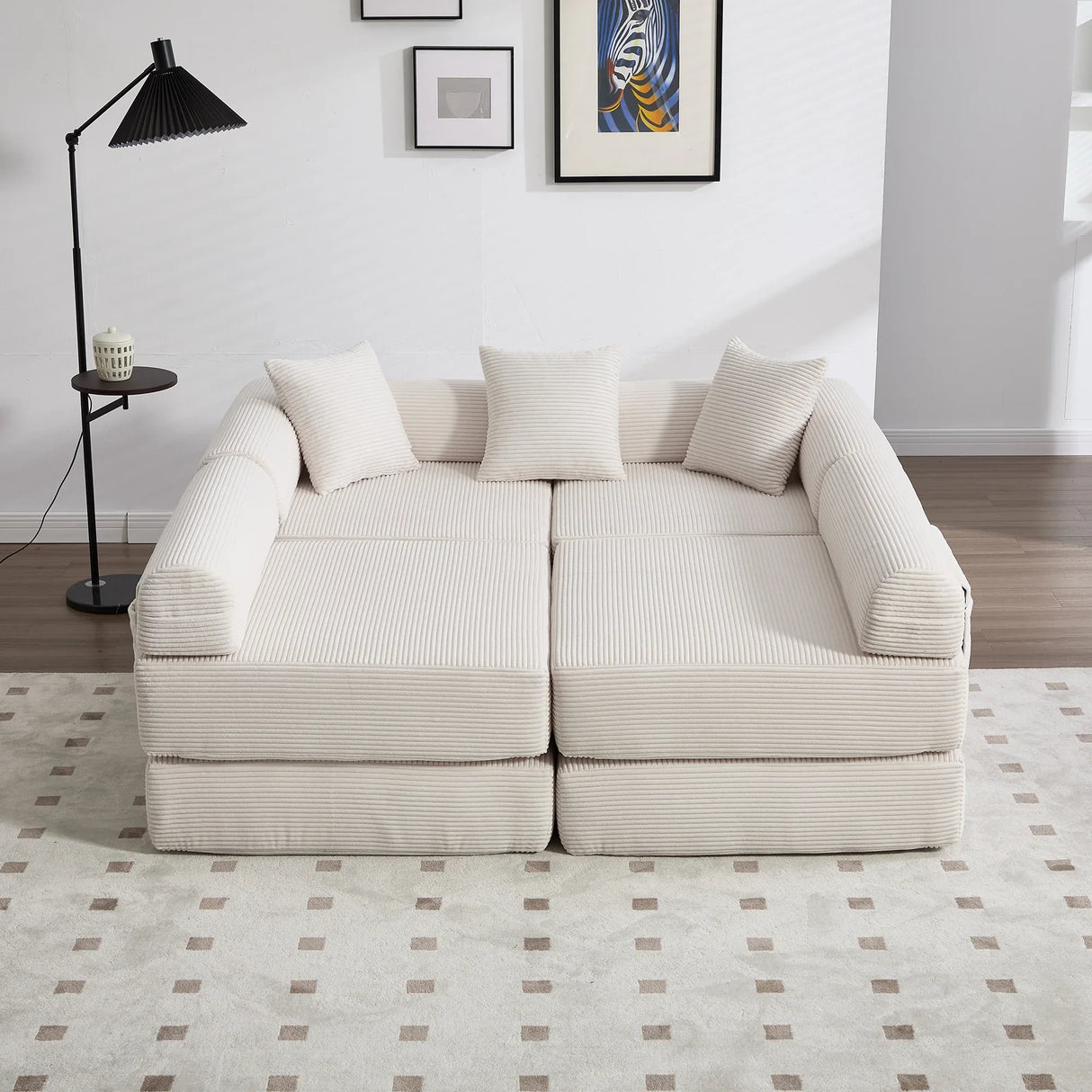 Convertible Corduroy Folding Memory Foam Sofa Bed - Omega Lifestyles