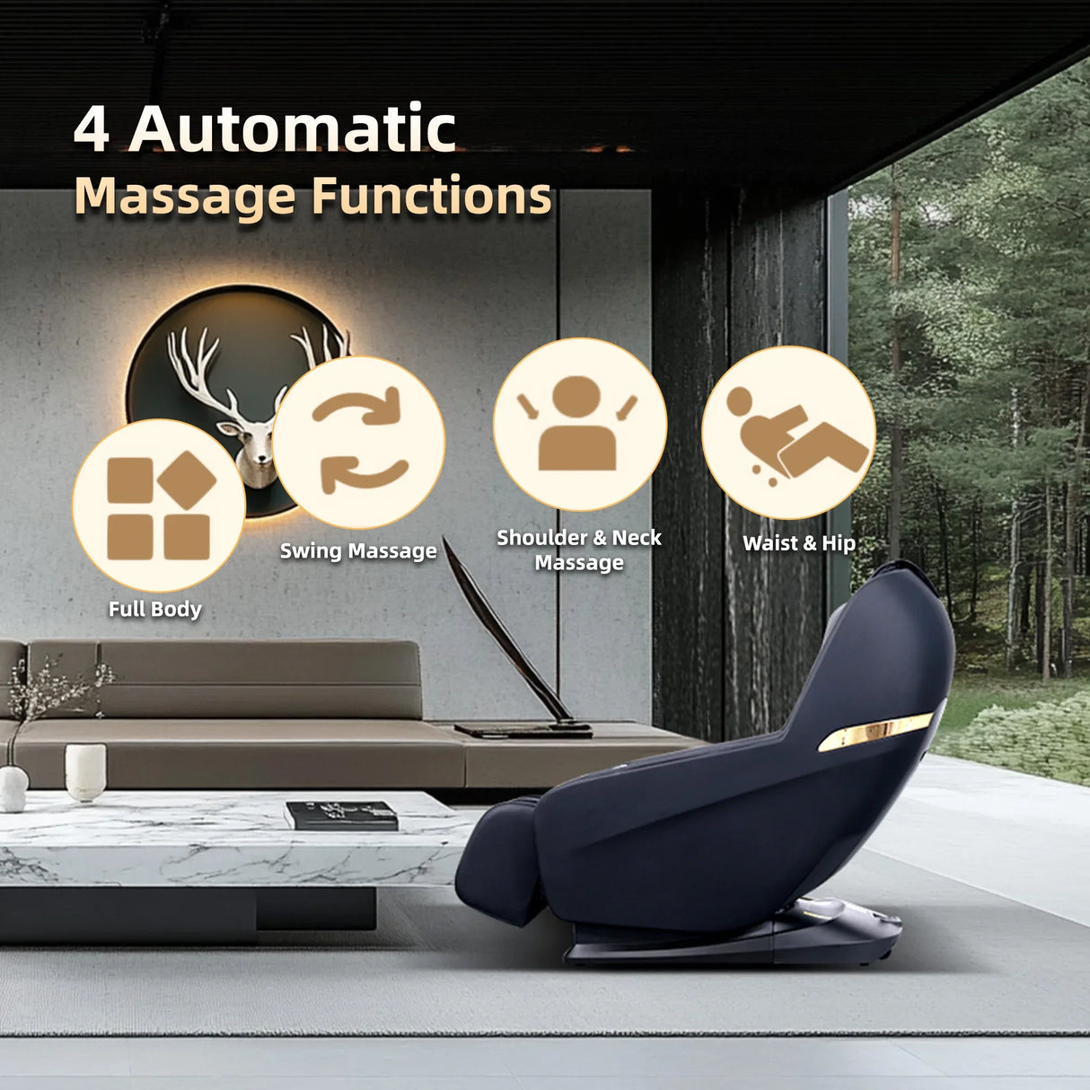 Zero Gravity Knead Tap Shiatsu Full Body Massage Chair - Omega Lifestyles