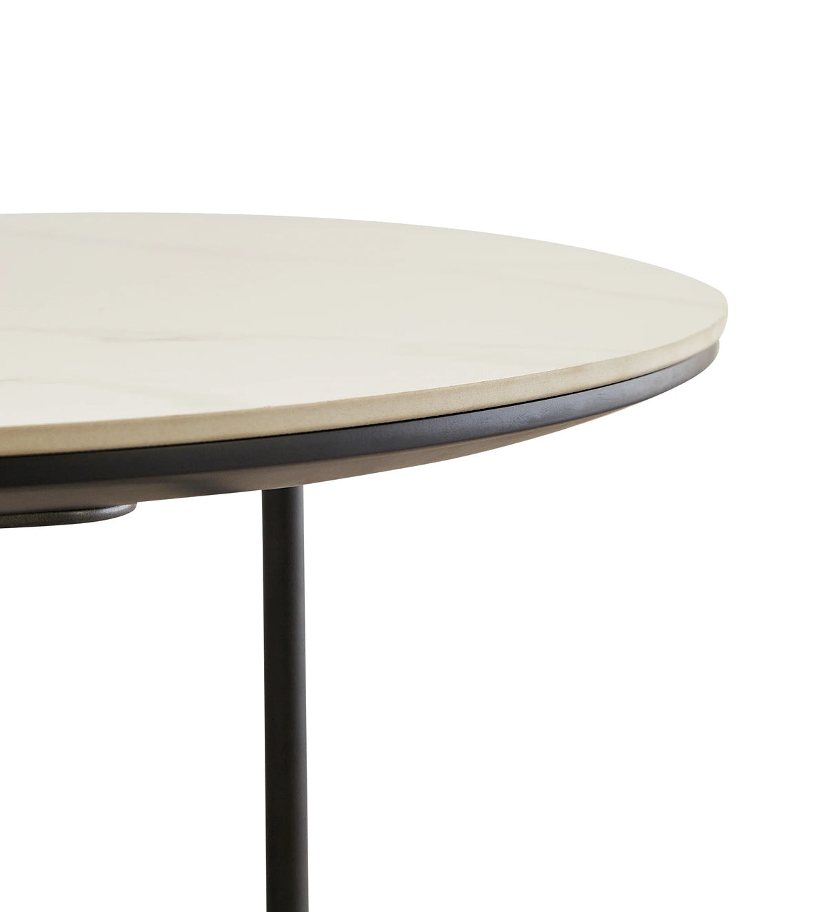 Small Round Waterproof Sintered Stone End Table - Omega Lifestyles