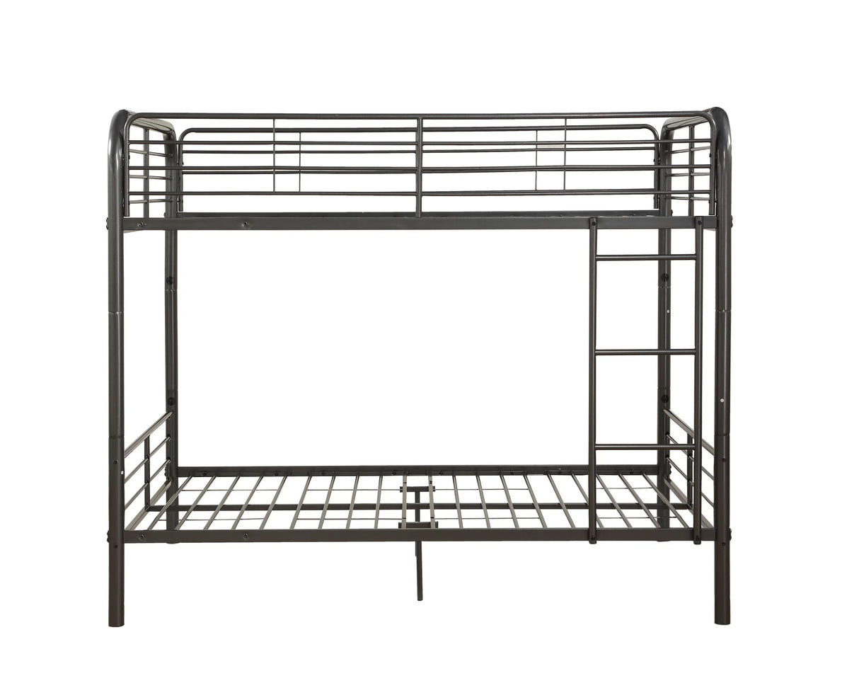Gunmetal Full Over Full Metal Bunk Bed Frame - Omega Lifestyles