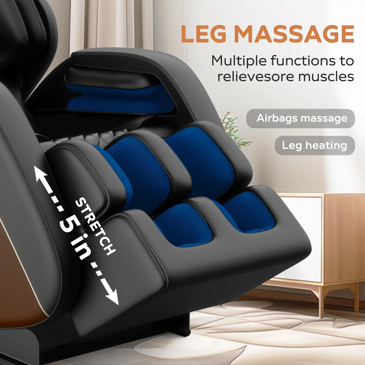 Zero Gravity Full Body Air Pressure PU Leather Massage Chair - Omega Lifestyles