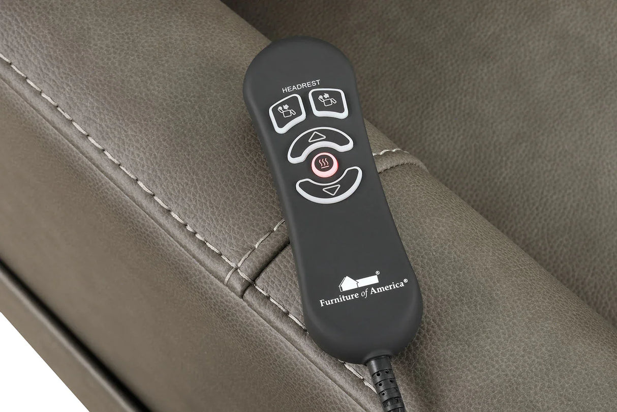 Contemporary Gray Leatherette Single Motor Lift Chair - Omega Lifestyles