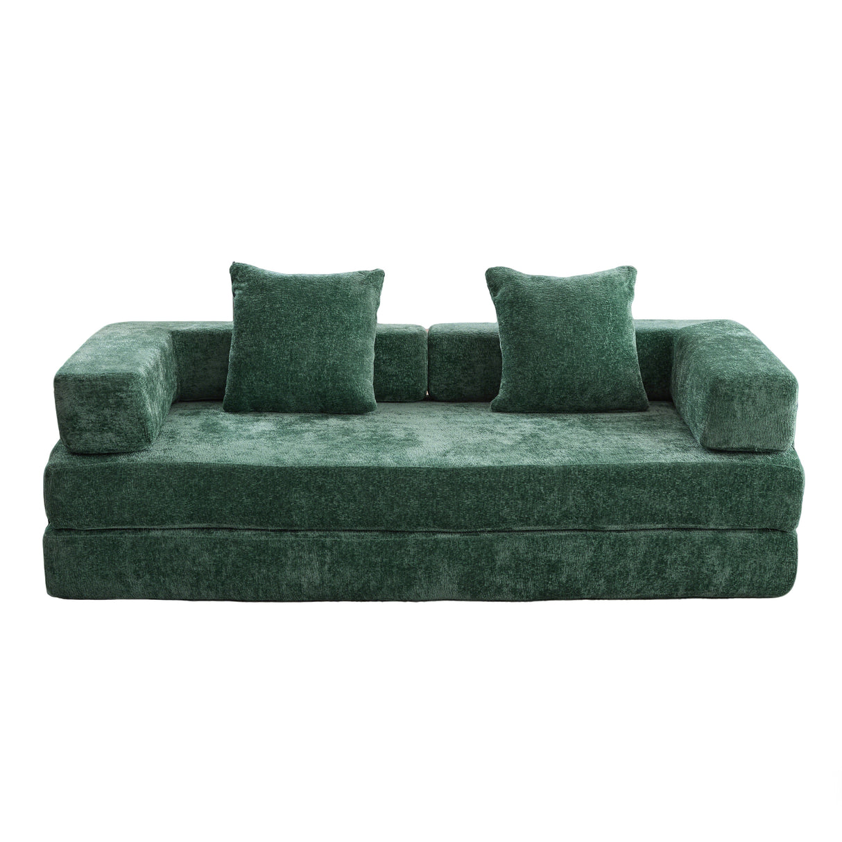 Convertible Chenille Memory Foam Floor Sofa Bed