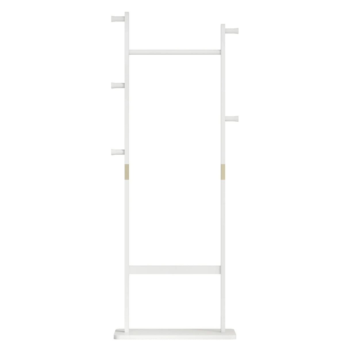 Solid Rubberwood White Coat Rack Stand 70.8-Inch - Omega Lifestyles