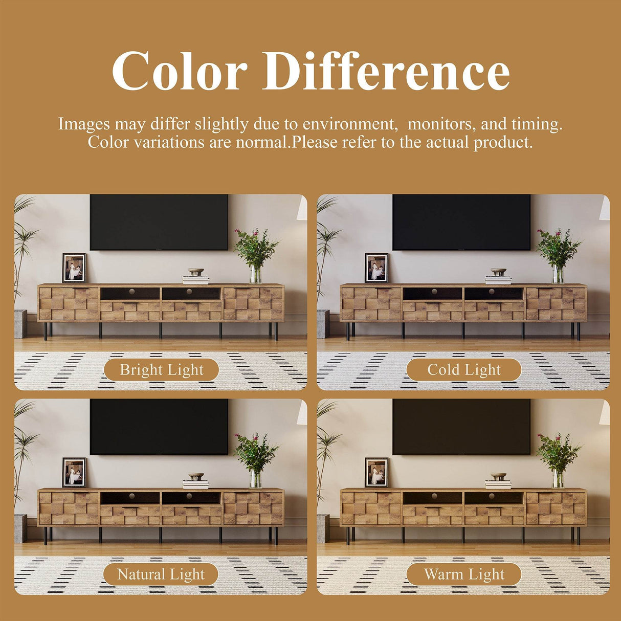 Mid Century Modern TV Stand With Storage Drawers - Sleep Galleria