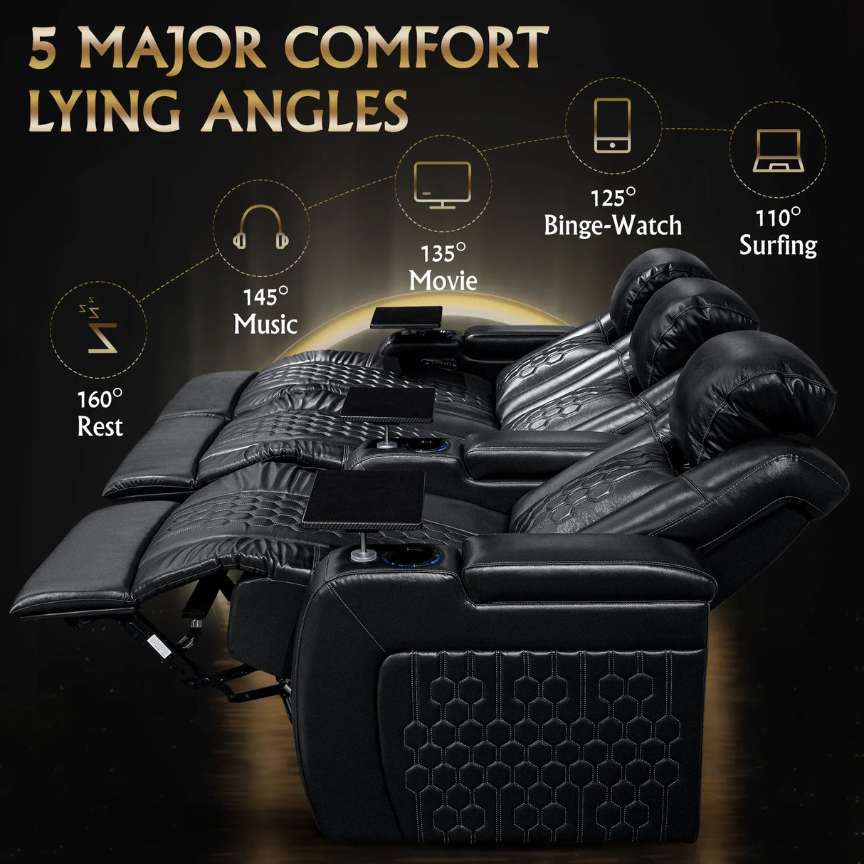 Ultra Plush Top-Grain Nappa Leather Power Recliner - Omega Lifestyles