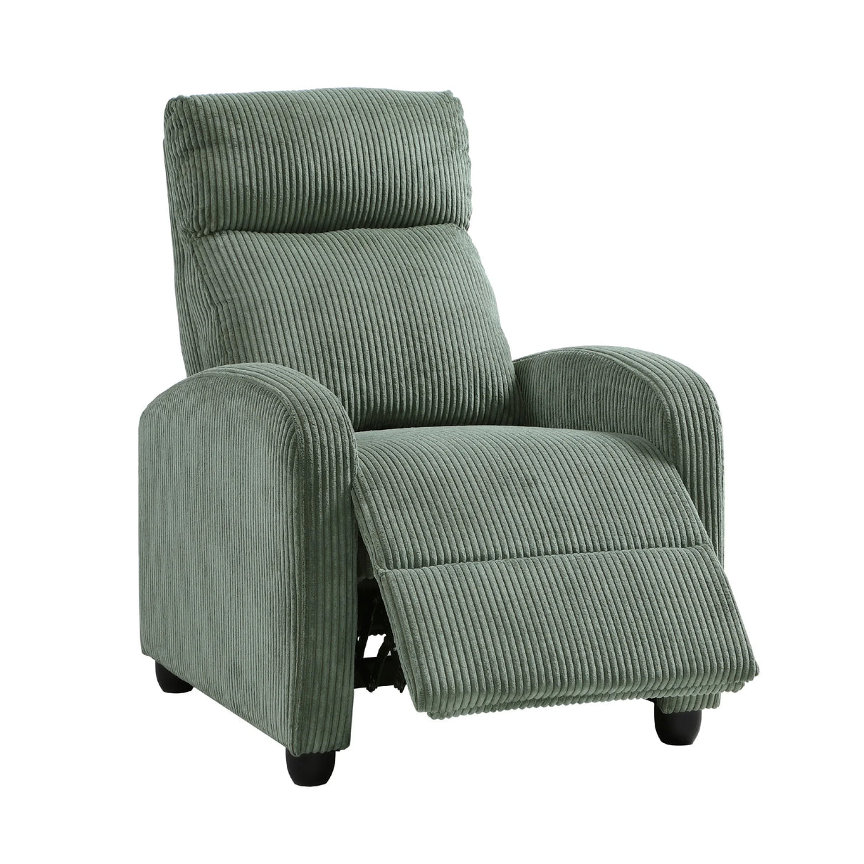 Pary Manual Push Back Reclining Chair In Green Corduroy - Omega Lifestyles