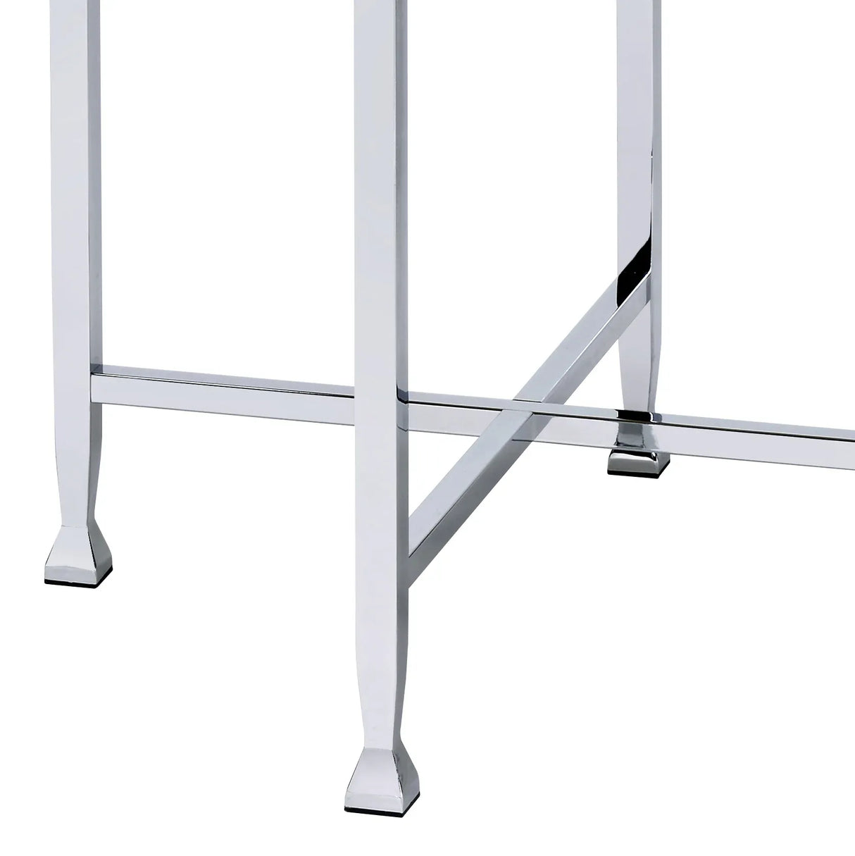 White Oak Metal Frame Round KD End Table 24-Inch - Omega Lifestyles