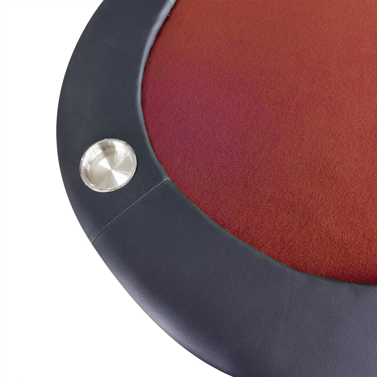 Foldable 73-Inch Red Wood Poker Table With Cup Holders - Omega Lifestyles