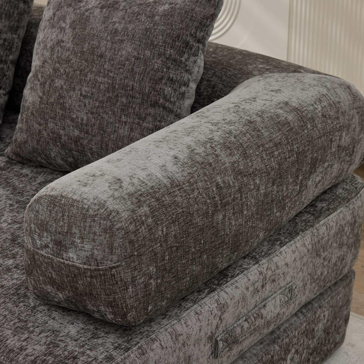 Comfy Convertible Chenille Folding Floor Sofa Bed - Omega Lifestyles