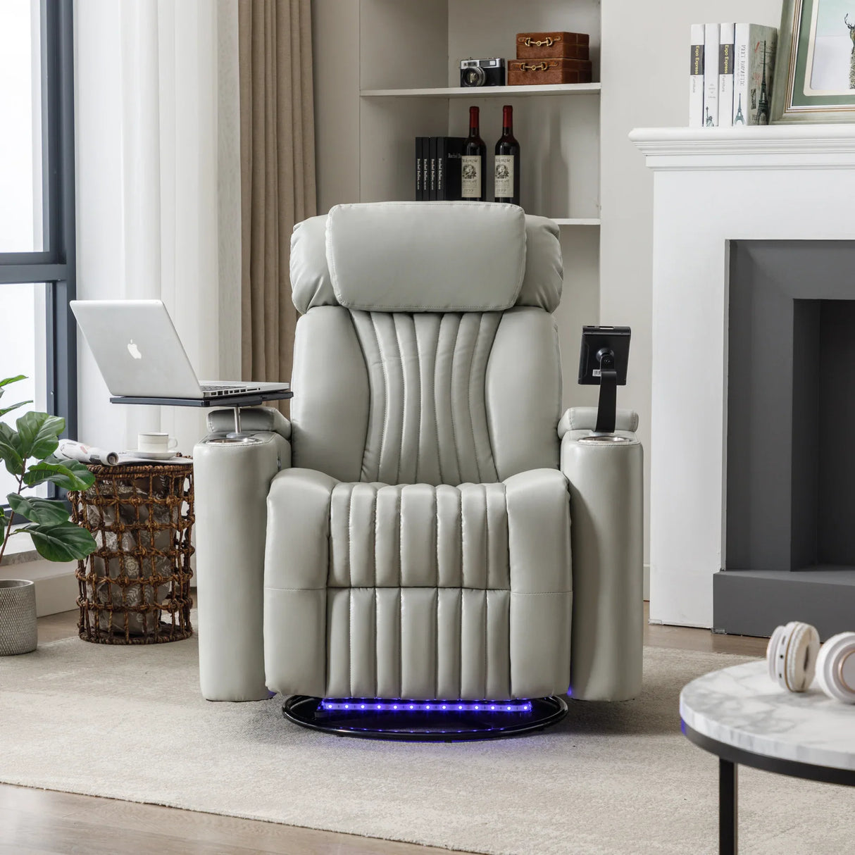 Power Recliner Chair With USB Charging Cup Holders - Omega Lifestyles