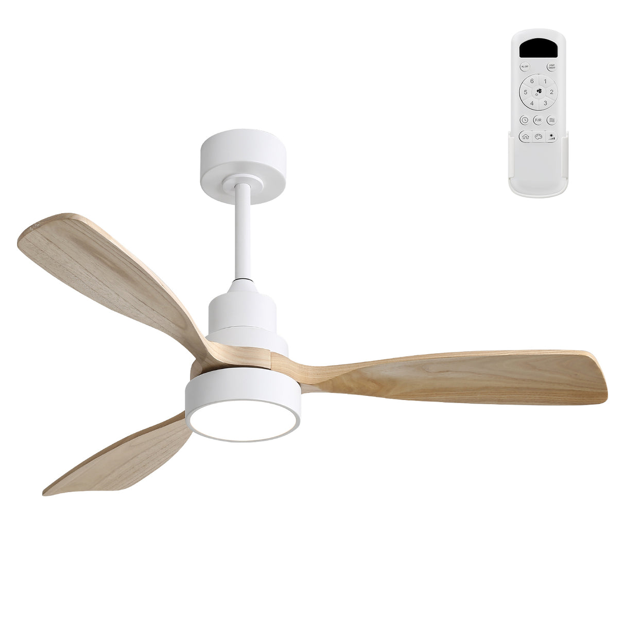 48-Inch Energy-Efficient Reversible DC Motor Ceiling Fan With Light