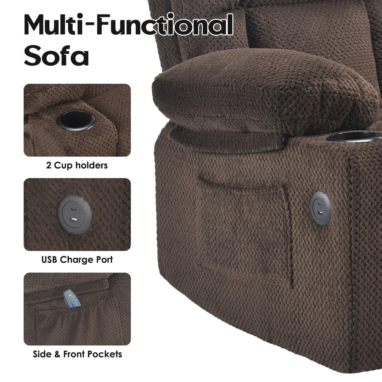 Power Lift Massage Heat Recliner Chair With USB Ports - Omega Lifestyles