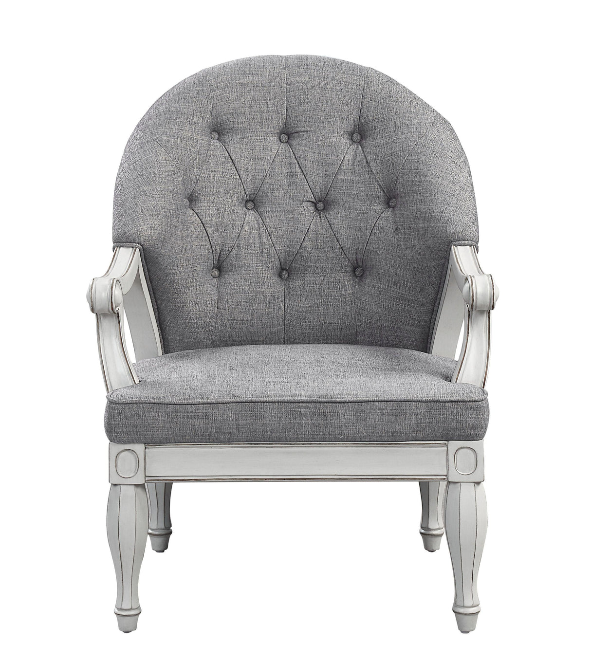 Gray Fabric Upholstered Wooden Seating Chair - Omega Lifestyles