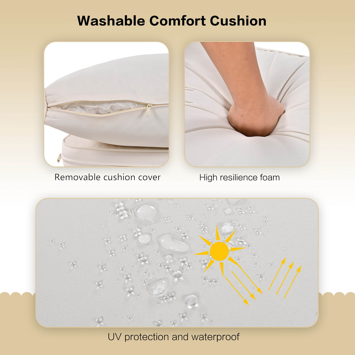 4-Piece Mid-Century Modern Woven Rope Patio Furniture Set - Omega Lifestyles