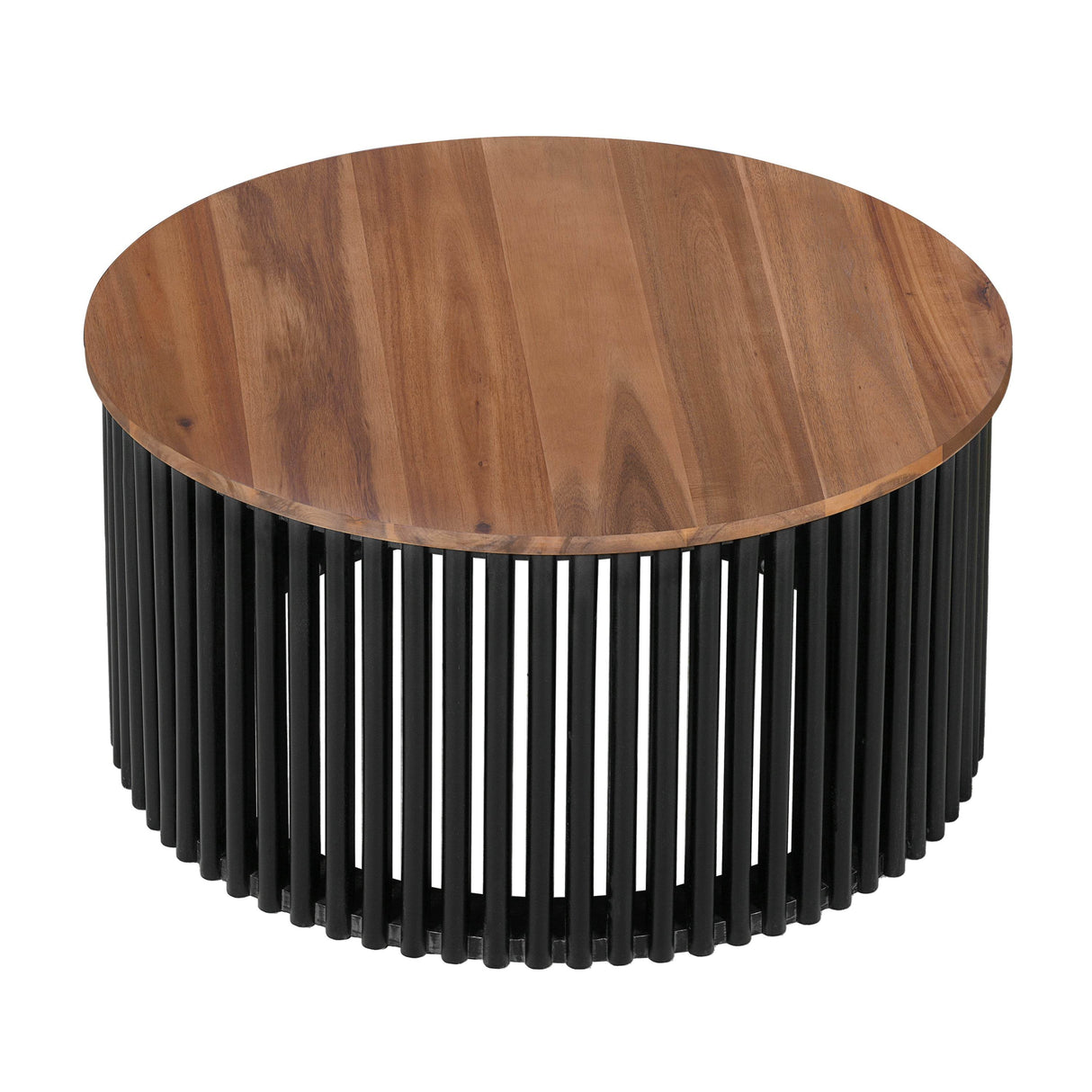 Acacia Solid Wood Round 30-Inch Coffee Table - Sleep Galleria