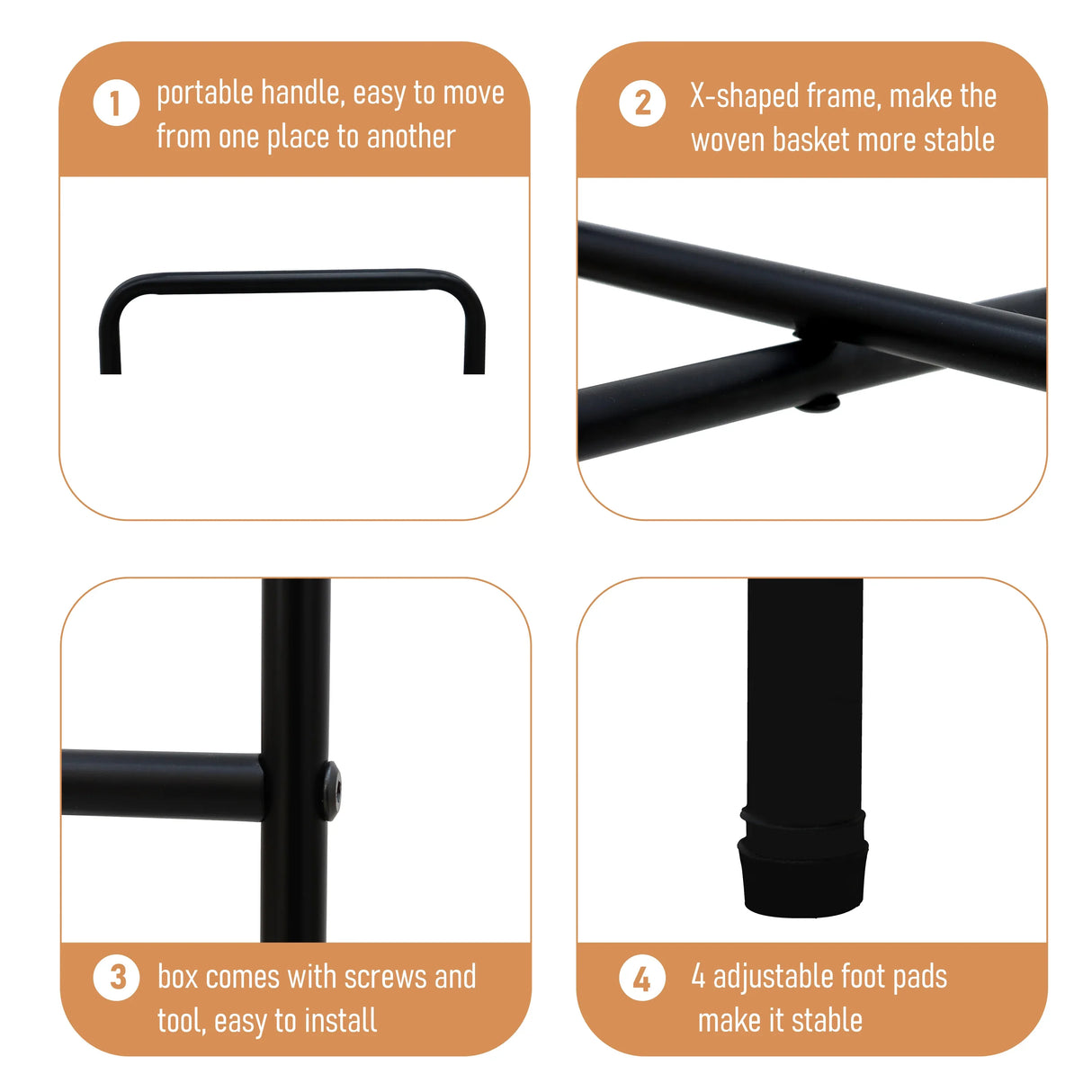 Farmhouse 3-Tier Handwoven Paper Rope Side Table - Omega Lifestyles