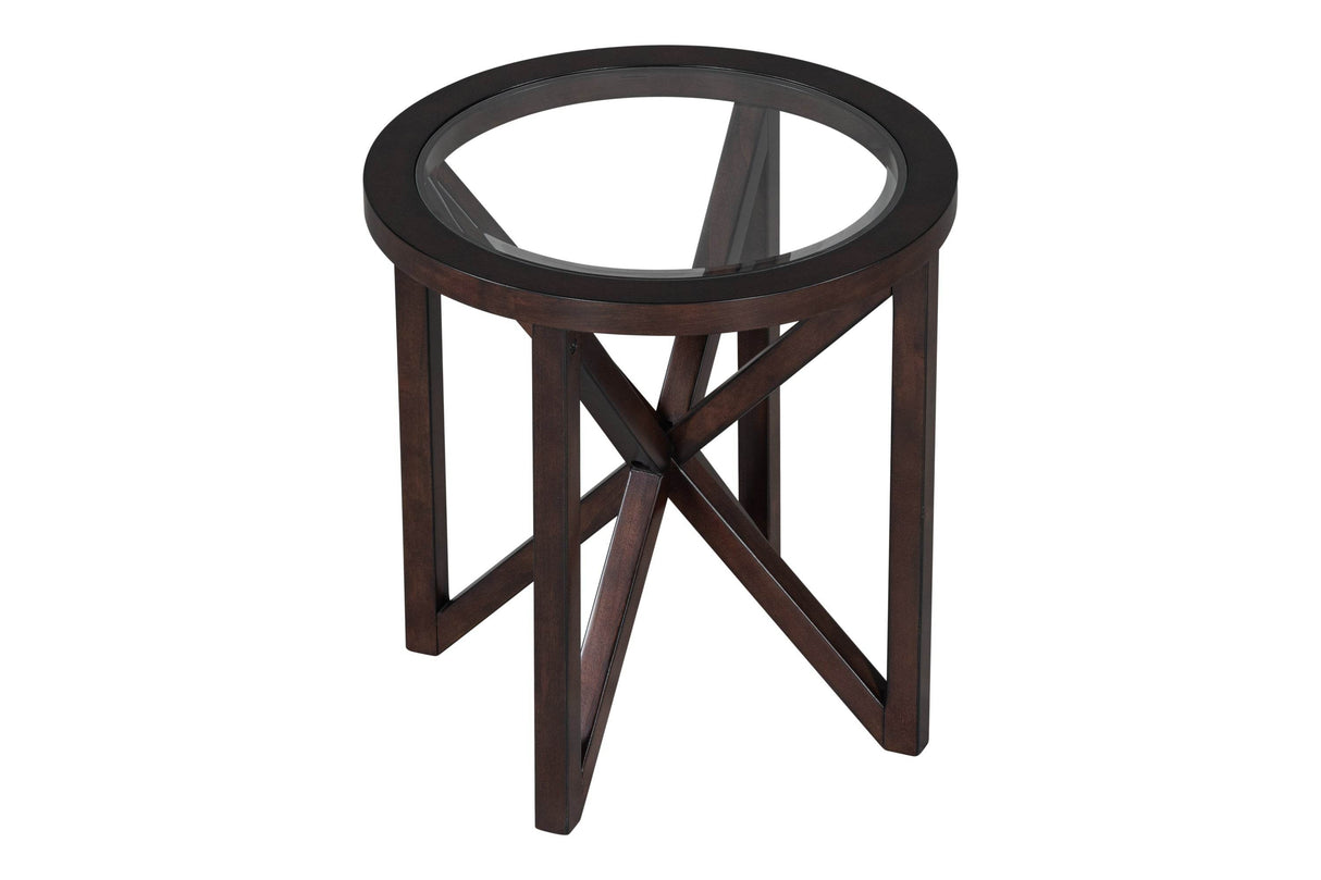 Modern Round Tempered Glass Top Coffee Table - Sleep Galleria