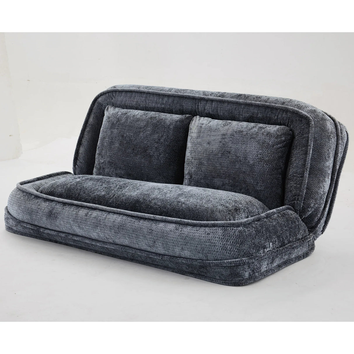 Convertible Adjustable Chenille Loveseat Lazy Sofa Bed - Omega Lifestyles