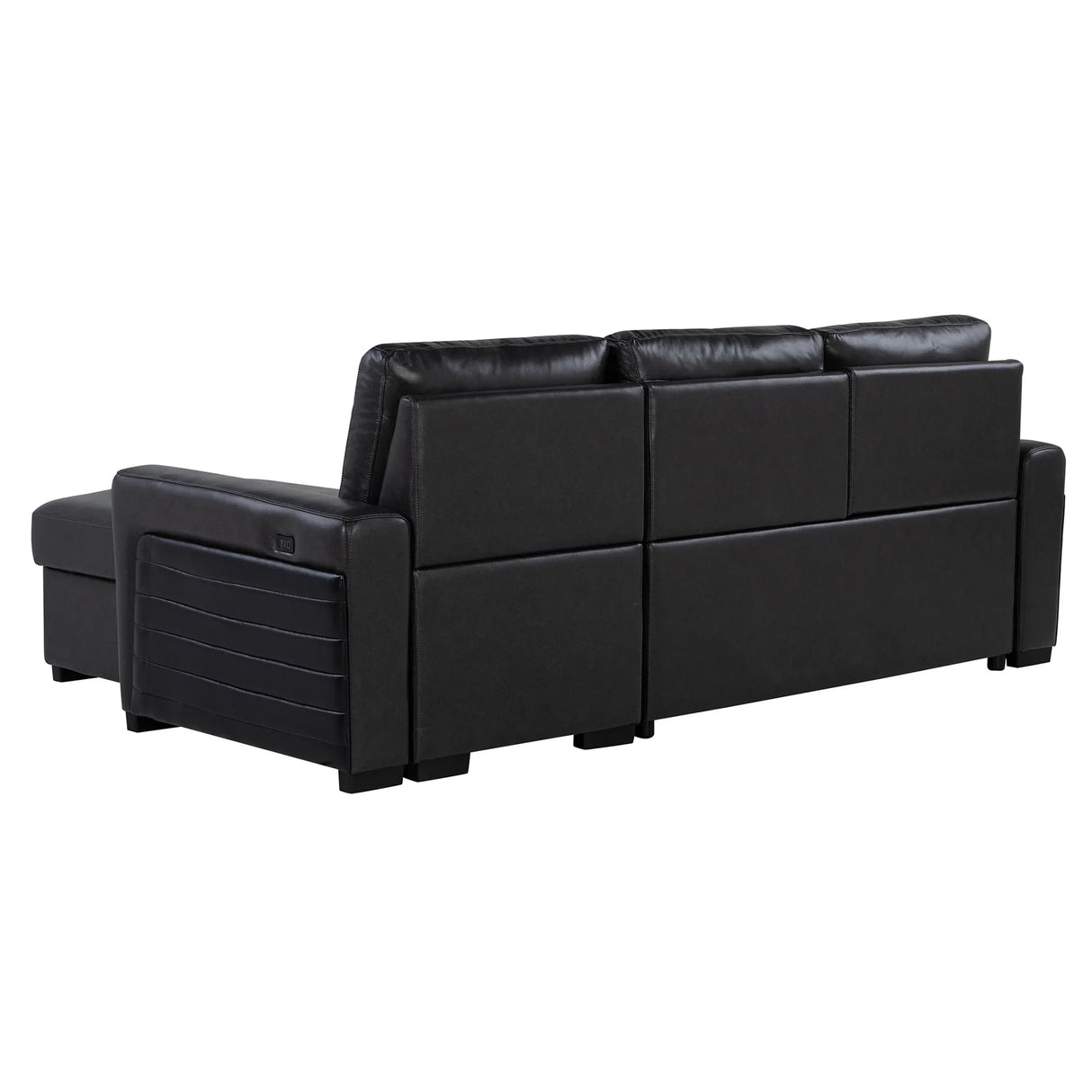 Modern Charcoal Wood Frame Sofabed With Pull-Out Bed - Omega Lifestyles