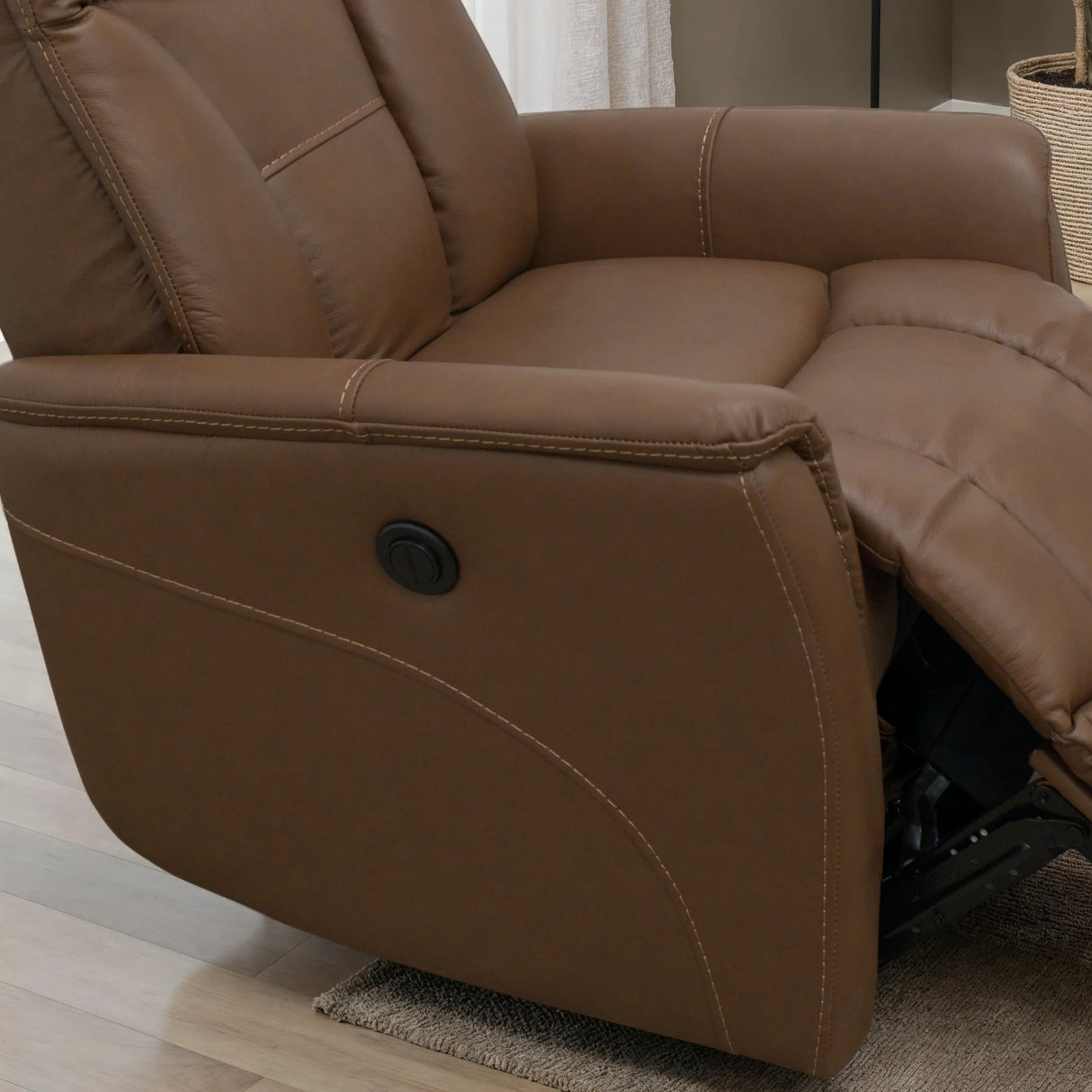 Power Recliner With Manual Adjustable Headrest And Power Footrest - Omega Lifestyles