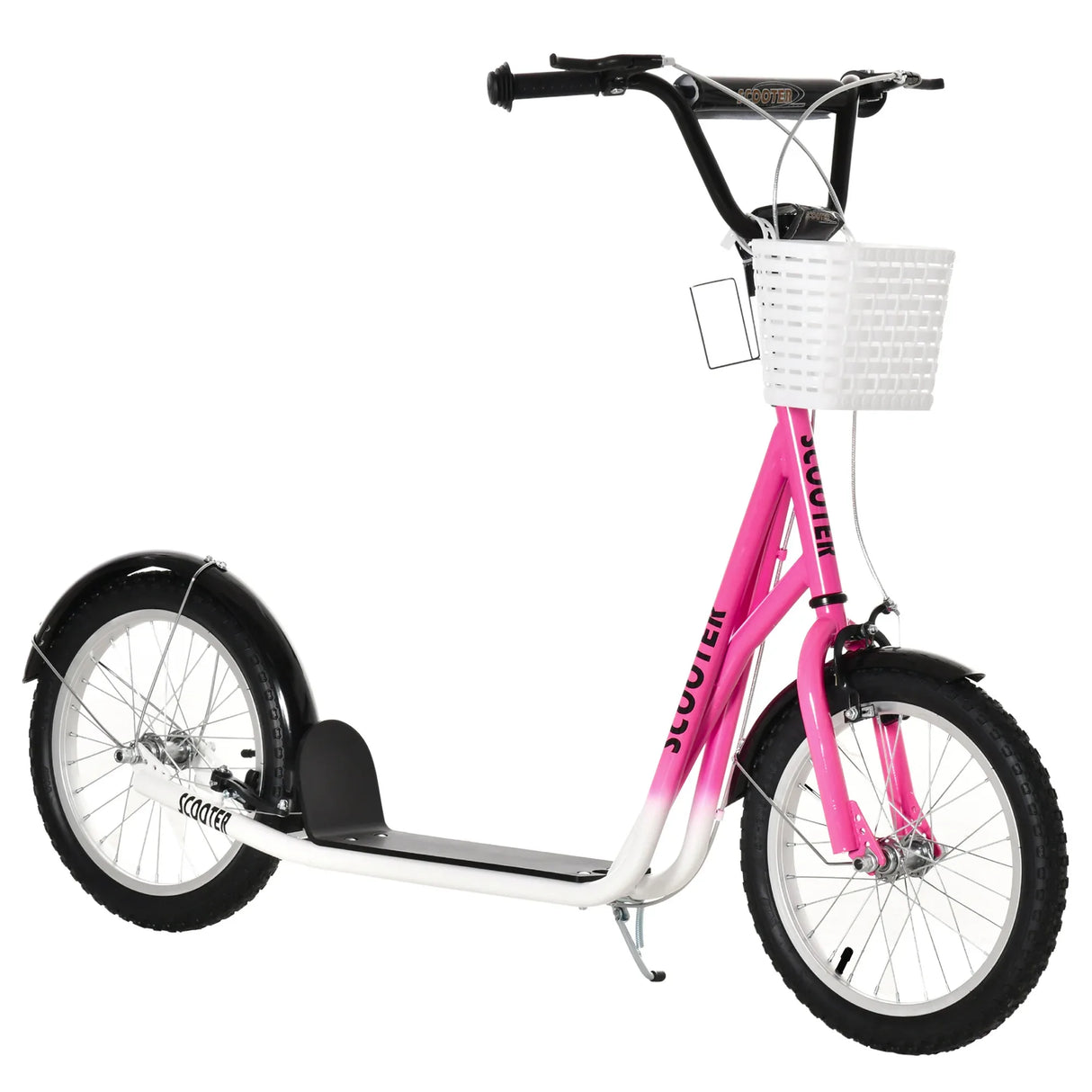 Youth Adjustable Handlebar Kick Scooter With Basket - Omega Lifestyles