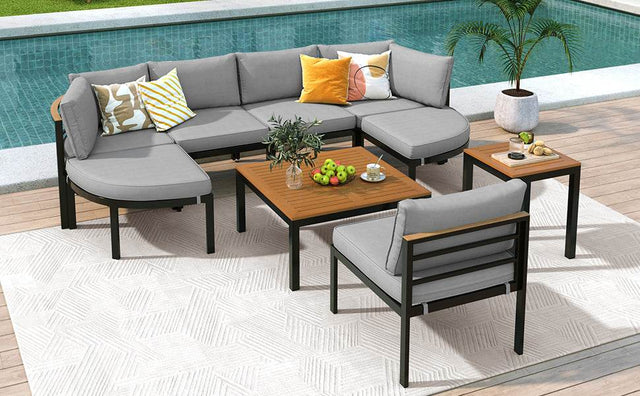 Modern Outdoor Sectional Patio Furniture Set With Cushions - Omega Lifestyles