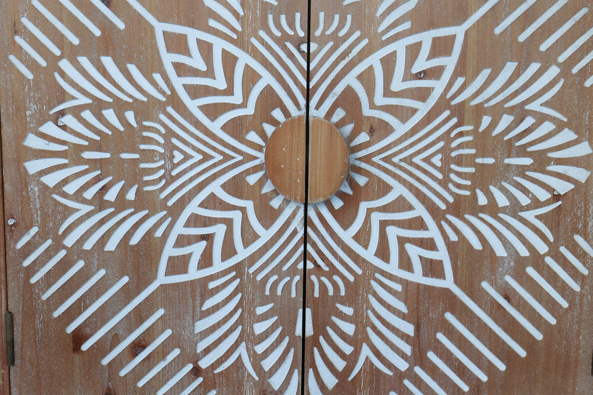 Vintage American Design Accent Corner Cabinet With Storage - Sleep Galleria