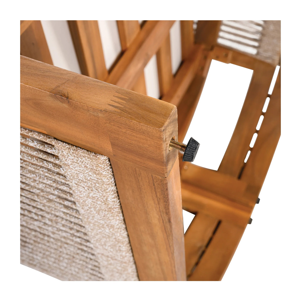 Premium Acacia Wood Outdoor Tub Club Chair With Cushions - Omega Lifestyles