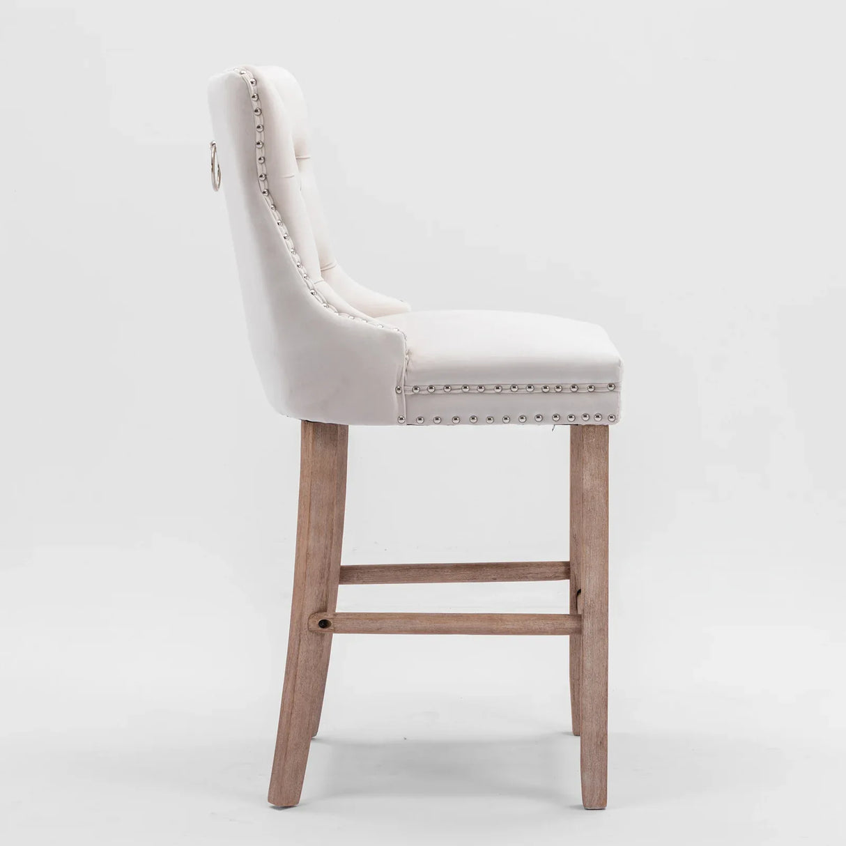 Set Of 2 Contemporary Velvet Upholstered Barstools - Omega Lifestyles