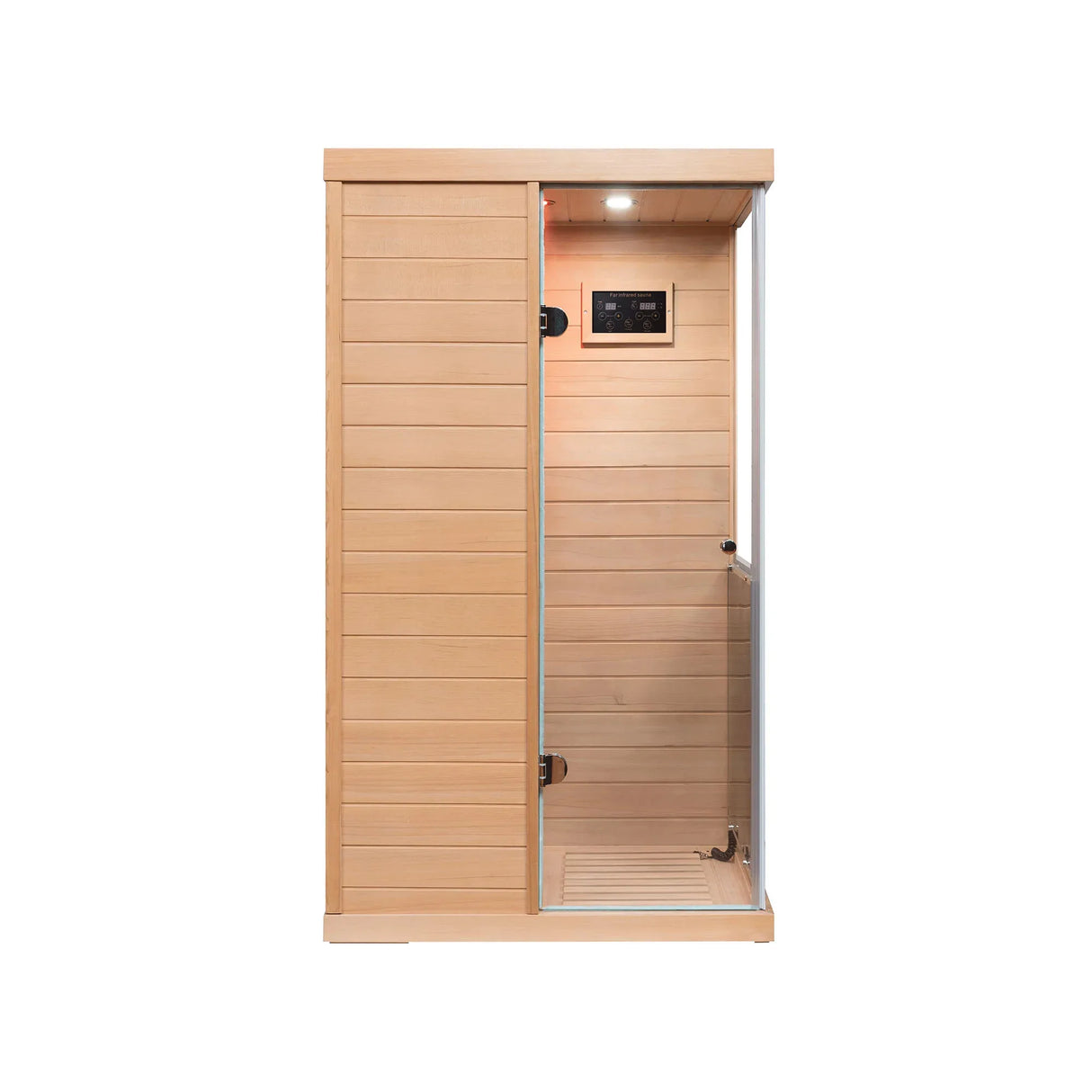 Mini Hemlock Wood Far-Infrared Digital Control Sauna - Omega Lifestyles