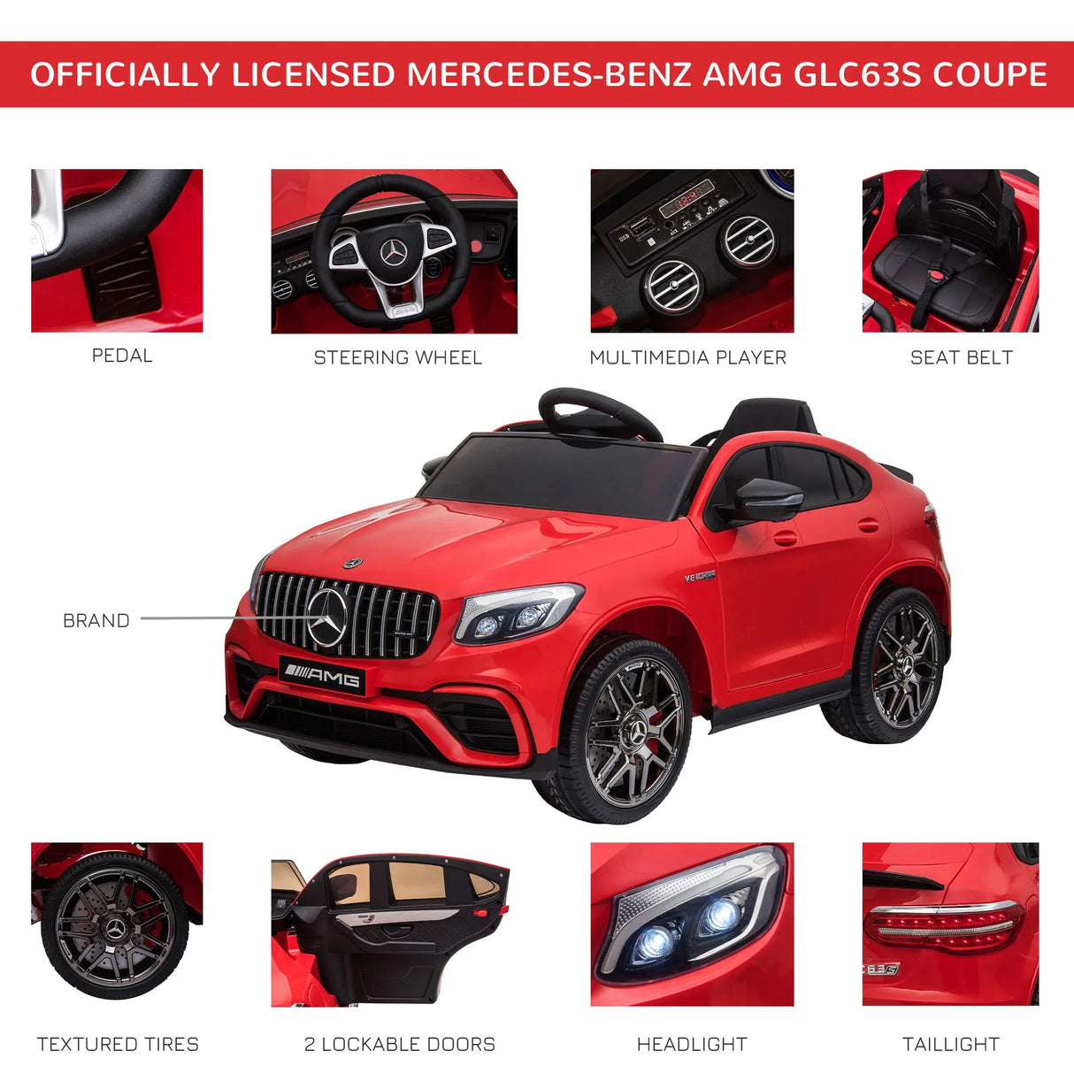 Mercedes Benz AMG GLC63S Toddler Ride-On Electric Car - Omega Lifestyles