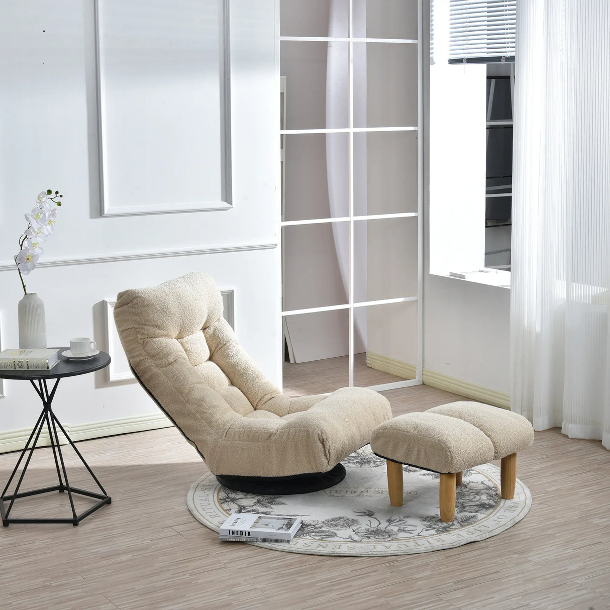 Adjustable Japanese Style Reclining Cotton Sofa Chair - Omega Lifestyles