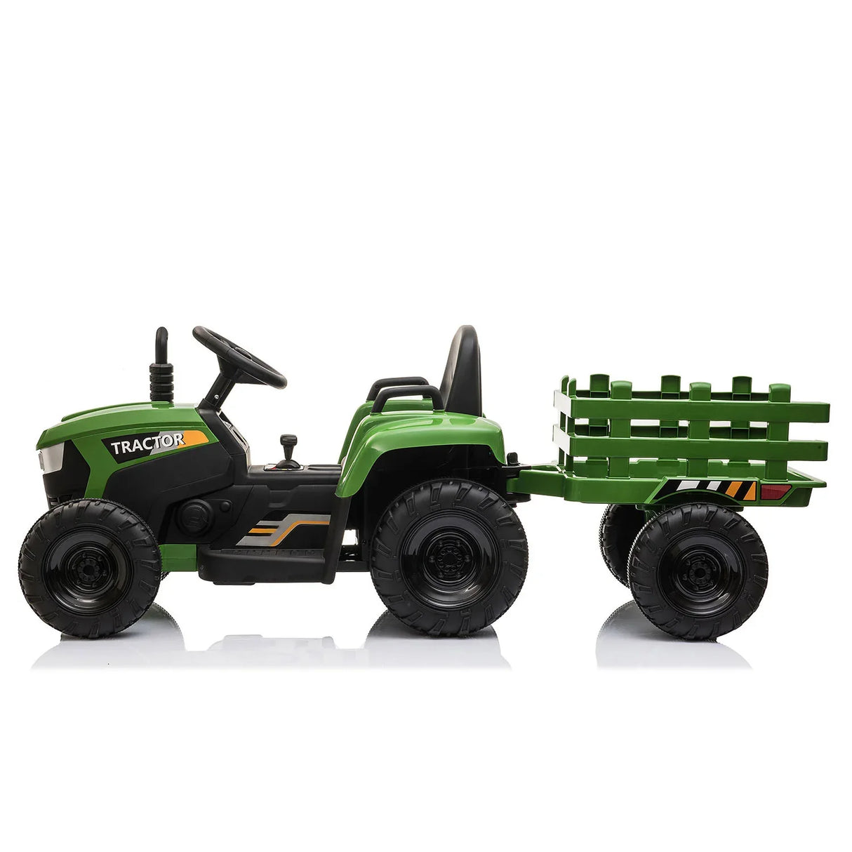 12V Battery Powered Kids Ride-On Tractor With Trailer - Omega Lifestyles
