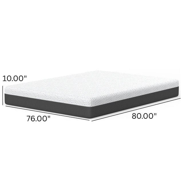 King Medium 10-Inch Cooling Memory Foam Mattress - Omega Lifestyles