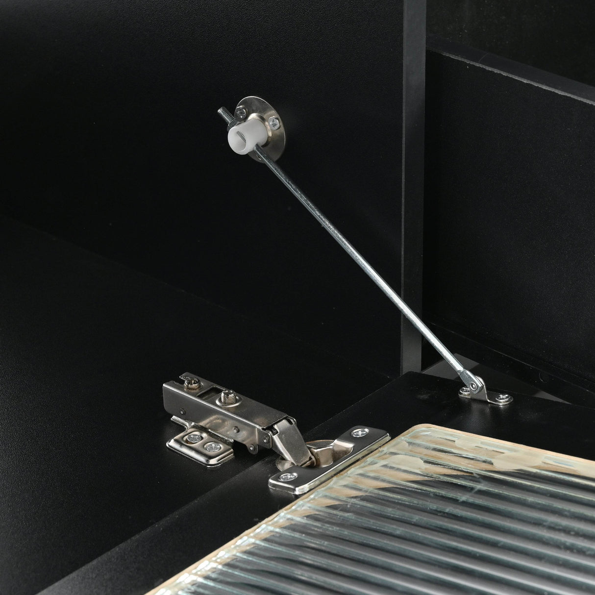 Smart LED Bluetooth Black Particle Board TV Stand - Sleep Galleria