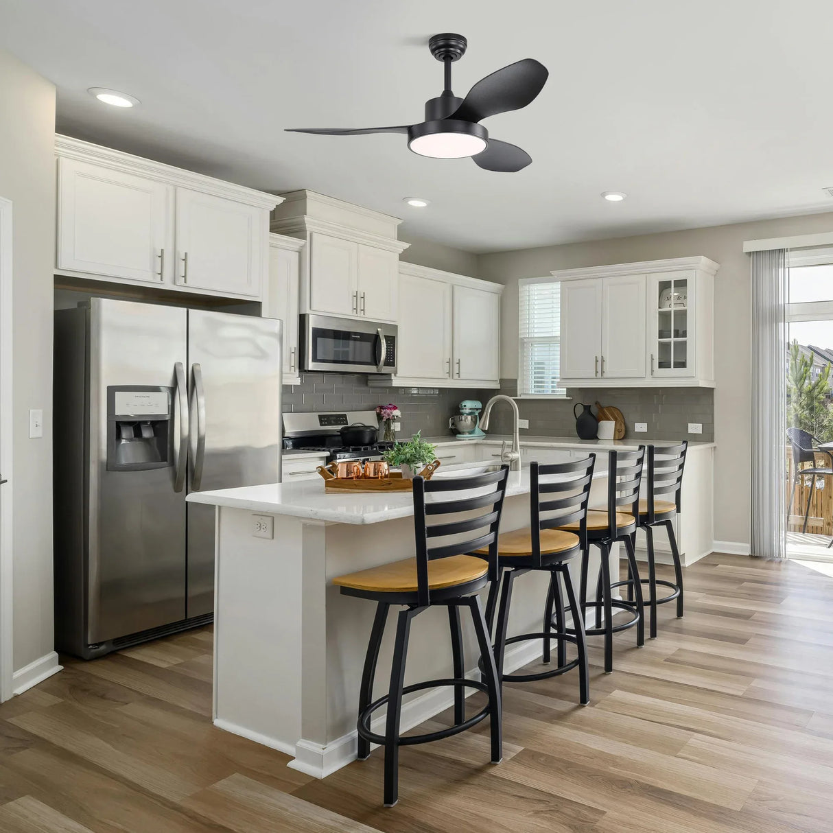 47-Inch Energy-Efficient Remote Control Ceiling Fan With Light - Omega Lifestyles