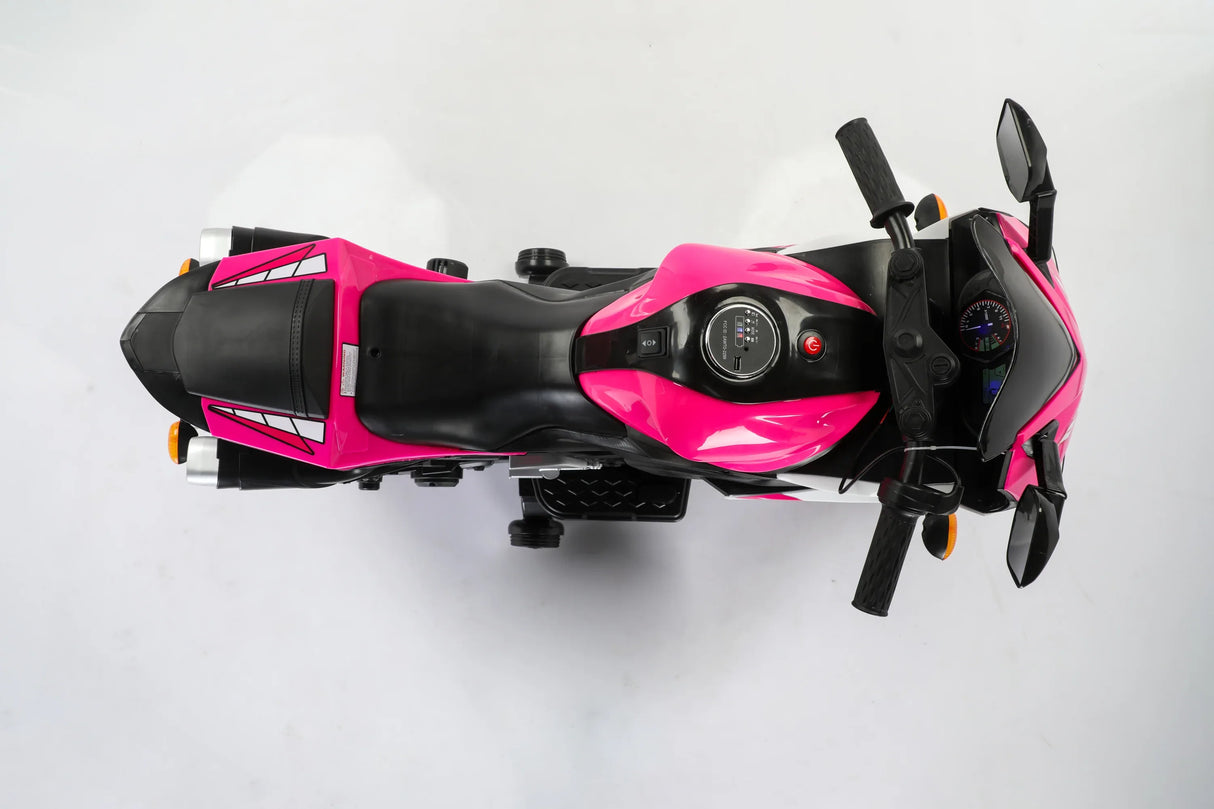 12V Pink Kids Electric Ride On Motorcycle With Lights - Omega Lifestyles