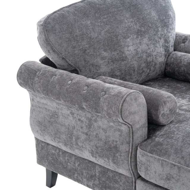 Chenille Oversized Foam Recliner Sofa With Removable Cushions - Omega Lifestyles