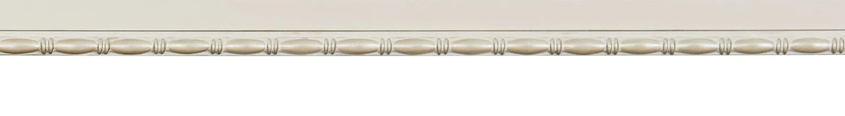 French Provincial Pearl White Silver Console Cabinet - Omega Lifestyles