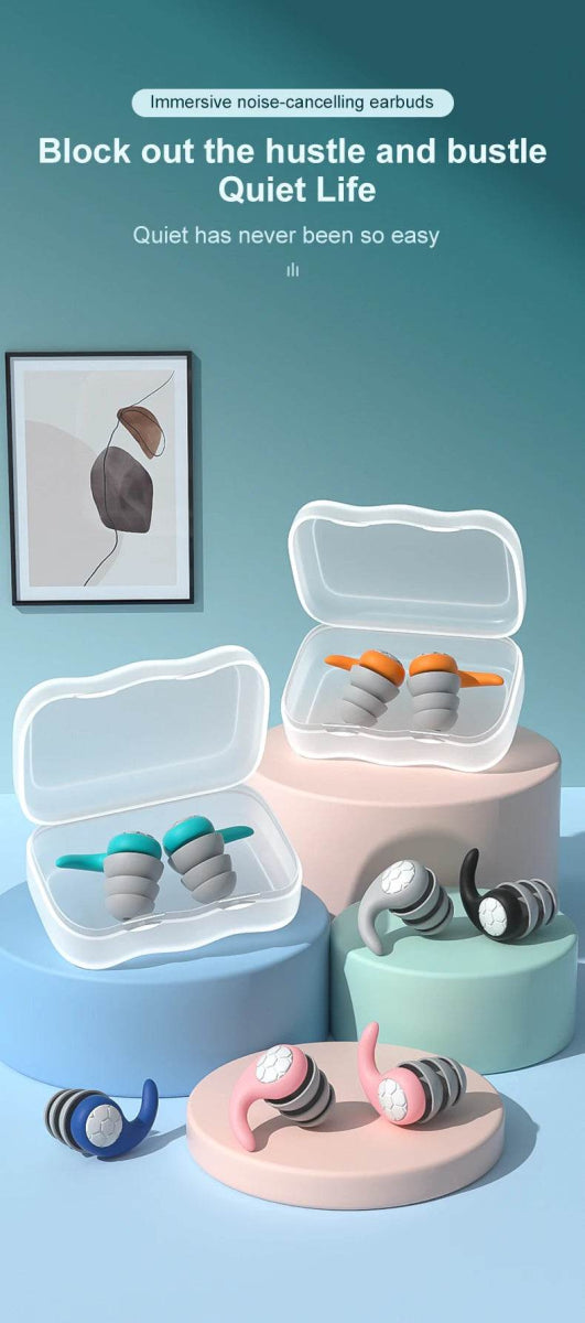 Noise Reduction Waterproof Nano Silica Gel Earplugs - Sleep Galleria