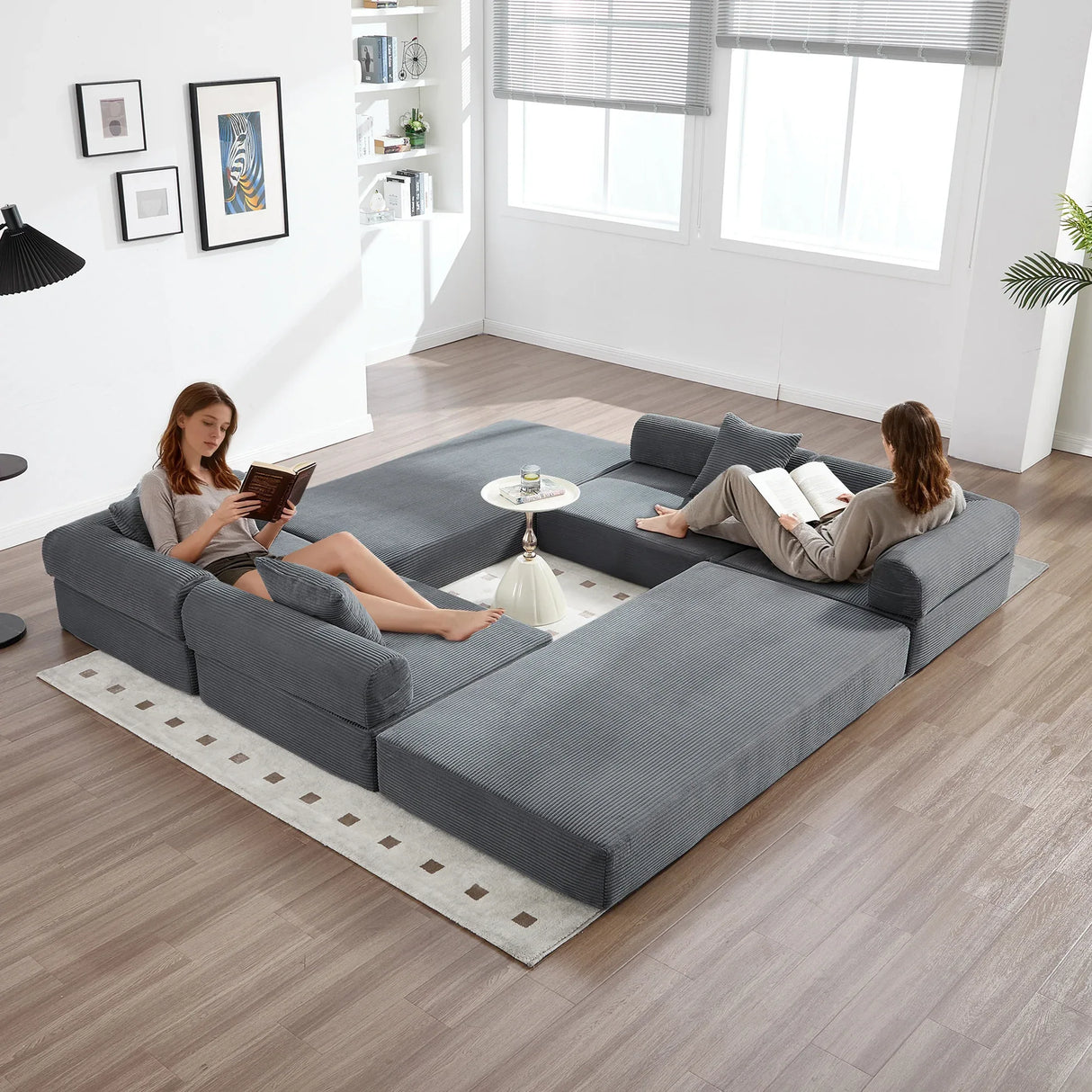 Convertible Corduroy Memory Foam Folding Sofa Bed - Omega Lifestyles